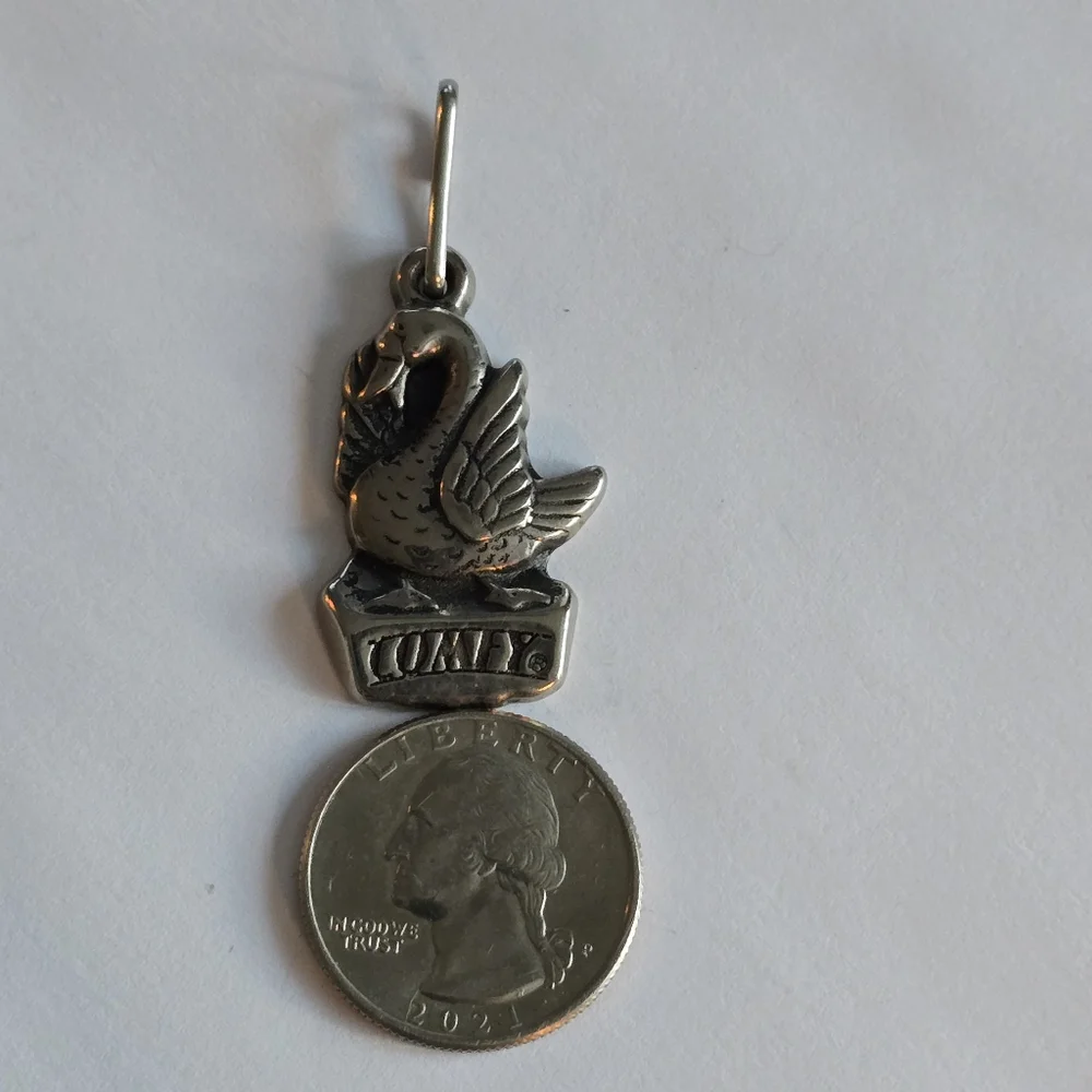 Swan pendant charm zipper pull Comfy Comey bird